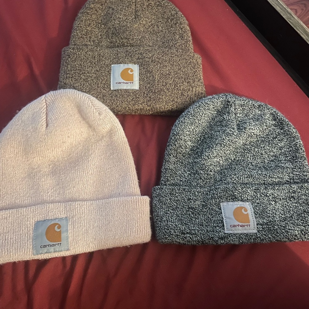 3 adult carhartt beanies